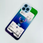 ⁦جراب ايفون 13 برو ماكس علي شكل ستيتش  شفاف من البلاستيك المعالج ضد الكسر والخدوش⁩ - الصورة ⁦2⁩