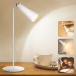 اباجورة مكتب تاتش 4 في 1 برأس مغناطيسية مع اضاءة بيضاء قابل للشحن