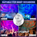 بروجيكتور باضاءة 8 الوان للاجرام السماوية مع ريموت للتحكم في سرعة الحركة والسطوع - الصورة 2