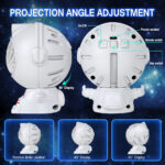 بروجيكتور باضاءة 8 الوان للاجرام السماوية مع ريموت للتحكم في سرعة الحركة والسطوع - الصورة 5
