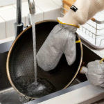 جوانتي مطبخ سلك لغسيل وتنظيف الاطباق والاكواب قابل لاعادة الاستخدام - الصورة 2