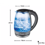 ⁦SF-2078 كاتيل مياه كهربائي سونيفر 1.7 لتر بأضاءة ليد 2000 واط⁩ - الصورة ⁦6⁩