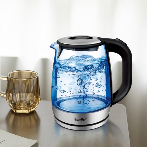 SF-2078 كاتيل مياه كهربائي سونيفر 1.7 لتر بأضاءة ليد 2000 واط