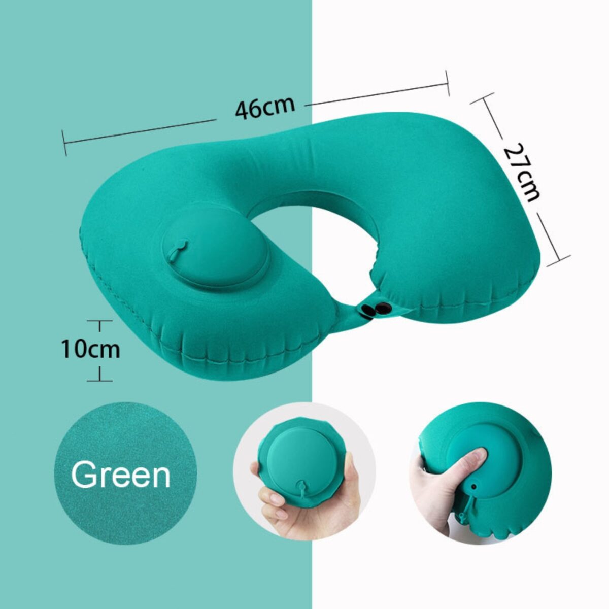 ⁦مخده رقبه قابله للنفخ بسهوله مناسبة للسفر والخروجات⁩ - الصورة ⁦4⁩