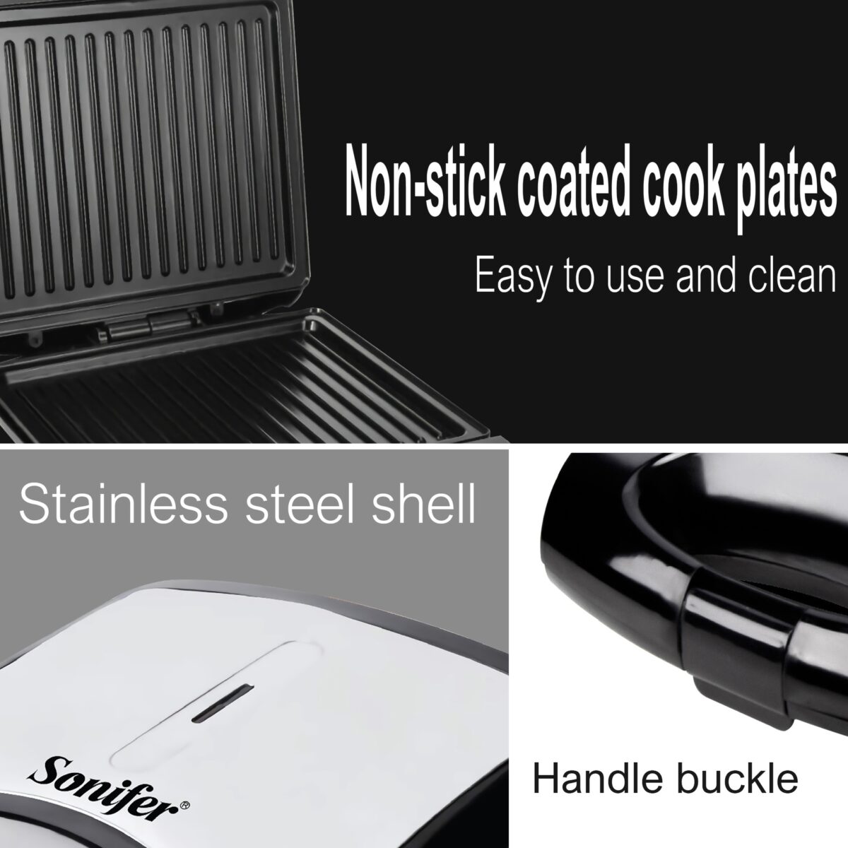 ⁦SF-6054 ماكينة وافل كهربائية 7*1 من سونيفر700- 800 واط⁩ - الصورة ⁦4⁩