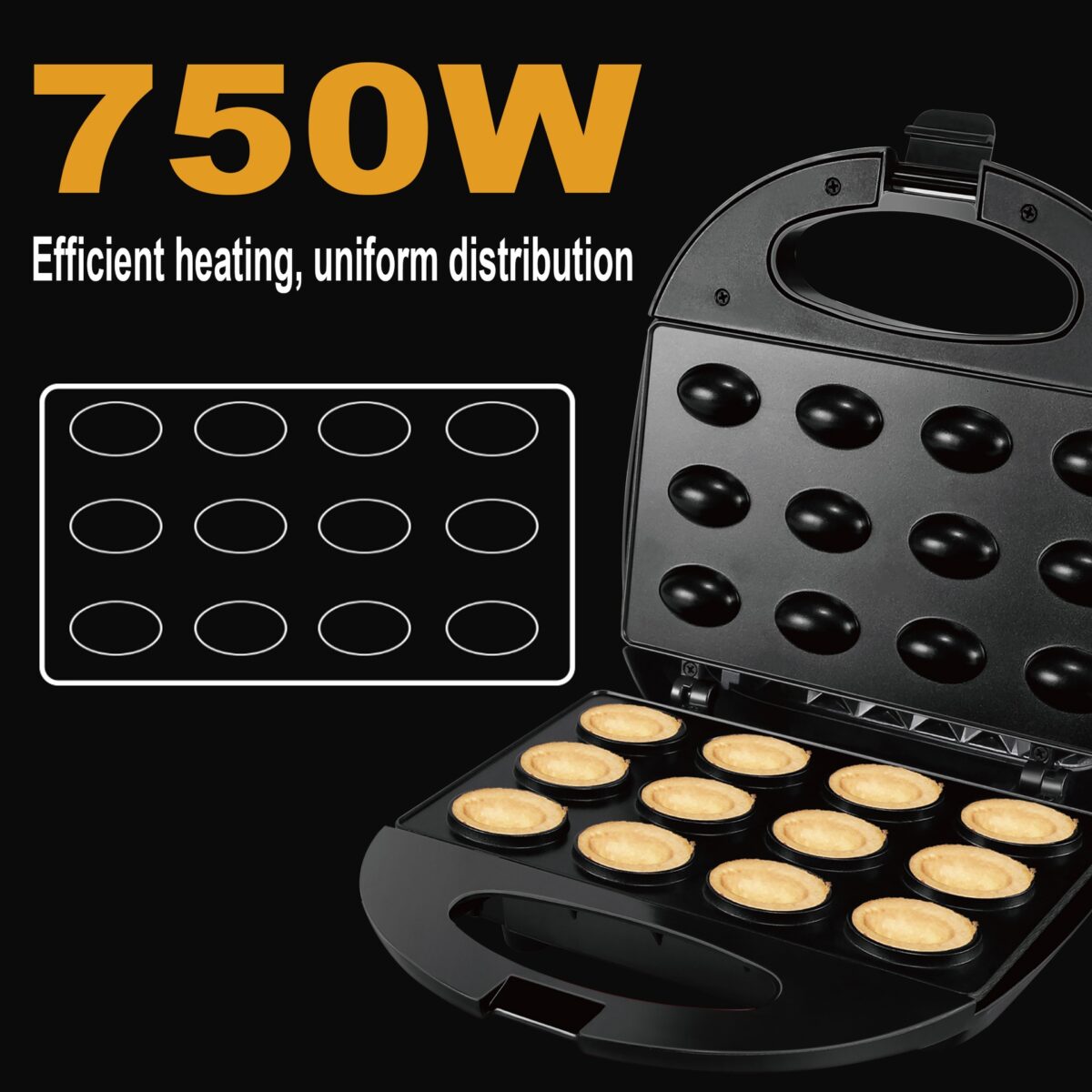 ⁦SF-6054 ماكينة وافل كهربائية 7*1 من سونيفر700- 800 واط⁩ - الصورة ⁦5⁩