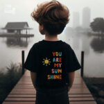 Sunshine تيشيرت اطفال قطن باللون الاسود