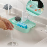 ⁦حامل وصفاية سيليكون لليفة والصابون مناسب للمطبخ والحمام⁩ - الصورة ⁦10⁩