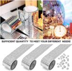 ⁦شريط زجاجي ذاتي اللصق بطول 1 متر*4سم لتزيين الحوائط والمرايات باللون الفضي.⁩ - الصورة ⁦4⁩