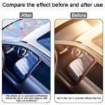 ⁦شماسة سيارة ليزر بنسبة عزل للحرارة 100٪ عاكسة لاشعة الشمس ومانعة للحرارة مزودة بفتحة من أعلى لتثبيتها على المرآة بسهولة قابلة للطي⁩ - الصورة ⁦2⁩