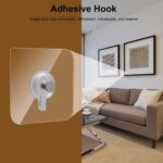 ⁦طقم  بديل للمسامير 4 قطع شفافة لتعليق أدوات الحمام والمطبخ⁩ - الصورة ⁦6⁩