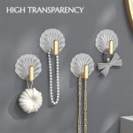 ⁦طقم هوك شماعة جولد 3 قطع بلزق دبل فيس لتعليق الملابس و أدوات المطبخ والحمام⁩ - الصورة ⁦3⁩