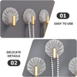 ⁦طقم هوك شماعة جولد 3 قطع بلزق دبل فيس لتعليق الملابس و أدوات المطبخ والحمام⁩ - الصورة ⁦4⁩