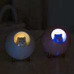 فواحة مضيئة علي شكل قطة بخزان 220 ملي لتعطير المنزل - الصورة 4