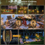 ⁦كشاف شعلة سينسور يعمل بالطاقة الشمسية لاضاءة الحدائق 3 واط⁩ - الصورة ⁦3⁩