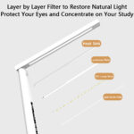 ⁦كشاف مكتب تاتش ب 3 اضاءات مختلفة مزود بشاشة رقمية مع مقلمة⁩ - الصورة ⁦3⁩