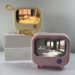 وناسة مكتب ميني شكل تليفزيون باتنين اضاءة مختلفة قابل للشحن