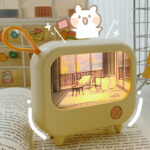 وناسة مكتب ميني شكل تليفزيون باتنين اضاءة مختلفة قابل للشحن - الصورة 3