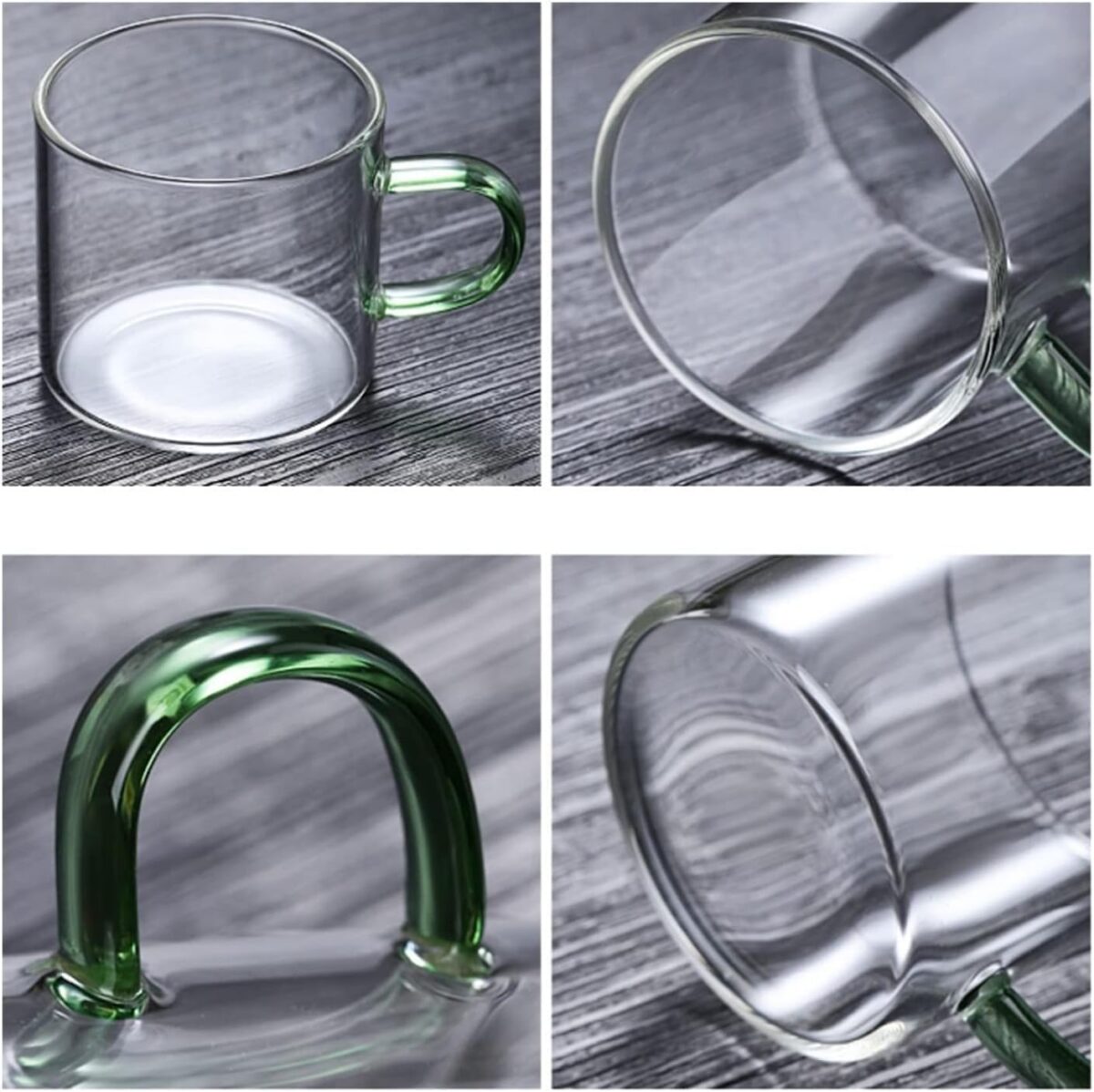 ⁦كوب زجاج بيد الوان للشاي والقهوة واللاتيه 125مللي⁩ - الصورة ⁦6⁩