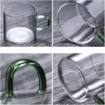 ⁦كوب زجاج بيد الوان للشاي والقهوة واللاتيه 125مللي⁩ - الصورة ⁦6⁩