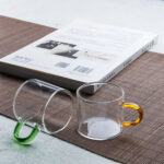 ⁦كوب زجاج بيد الوان للشاي والقهوة واللاتيه 125مللي⁩ - الصورة ⁦7⁩