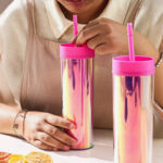 ⁦كوب مموج دابل مع شاليموه وغطاء بتصميم عاكس للضوء 480 ملي من الاكليريك⁩ - الصورة ⁦6⁩