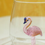 ⁦مج زجاج 400 ملي ثري دي بشكل فلامنجو من الداخل مناسب لشرب العصائر والاتية⁩ - الصورة ⁦5⁩