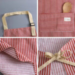 ⁦مريلة مطبخ من الكتان مقاوم للماء للحفاظ علي الملابس من المياه والزيوت⁩ - الصورة ⁦5⁩