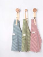 ⁦مريلة مطبخ من الكتان مقاوم للماء للحفاظ علي الملابس من المياه والزيوت⁩ - الصورة ⁦6⁩