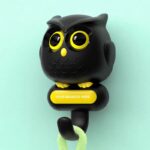 هوك كيوت على شكل بومة بعيون متحركه دبل فيس - الصورة 2