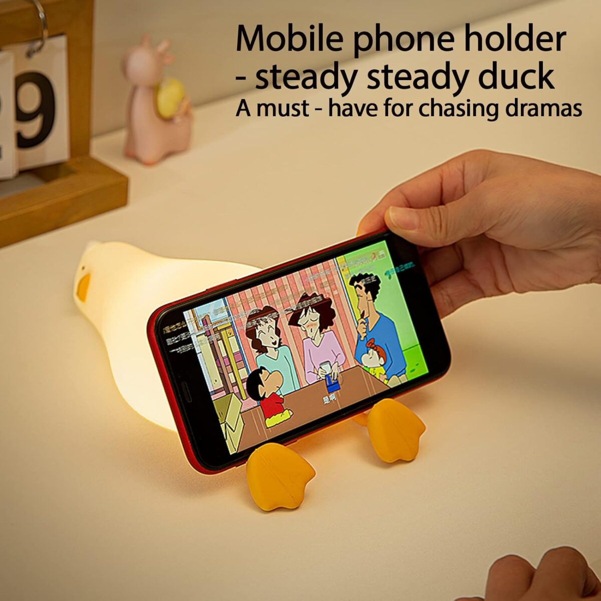 ⁦وناسة ميني شكل بطة بالوان اضاءة مختلفة من السيليكون⁩ - الصورة ⁦5⁩