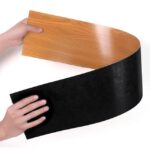 ⁦بديل الباركية اللاصق مقاس 7.5 * 45 سم  4 قطع لتجديد ديكور المنزل باللون الخشبي⁩ - الصورة ⁦3⁩