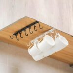 ⁦حامل معدني مزدوج للاكواب واطقم التوزيع 12 هوك⁩ - الصورة ⁦3⁩