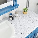 ⁦رول استيكر لاصق شكل جرانيت باللون الابيض لتجديد ديكور المطبخ⁩ - الصورة ⁦8⁩