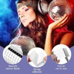 شريط زجاجي ذاتي اللصق بطول 1 متر*4سم لتزيين الحوائط والمرايات باللون الفضي.