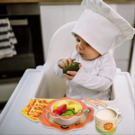 ⁦طقم طعام للاطفال 5 قطع شكل اسد كيوت⁩ - الصورة ⁦2⁩