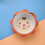 ⁦طقم طعام للاطفال 5 قطع شكل اسد كيوت⁩ - الصورة ⁦5⁩