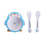 طقم طعام للاطفال 5 قطع شكل بطريق - الصورة 4