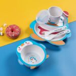 طقم طعام للاطفال 5 قطع شكل بطريق - الصورة 7