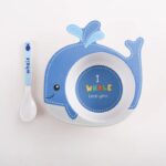 ⁦طقم طعام للاطفال 5 قطع شكل حوت كيوت⁩ - الصورة ⁦3⁩