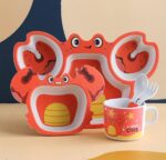 ⁦طقم طعام للاطفال 5 قطع شكل كابوريا⁩ - الصورة ⁦5⁩