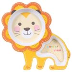 ⁦طقم طعام للاطفال شكل اسد 5 قطع⁩ - الصورة ⁦4⁩