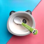 ⁦طقم طعام للاطفال شكل باندا 5 قطع⁩ - الصورة ⁦4⁩