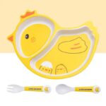 ⁦طقم اطباق شكل الكتكوت الكيوت 5 قطع⁩ - الصورة ⁦2⁩