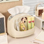 ⁦علبة مناديل بحامل للميك اب والاكسسورات مناسبة لغرف النوم والاطفال والليفنج⁩ - الصورة ⁦11⁩