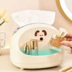 علبة مناديل بحامل للميك اب والاكسسورات مناسبة لغرف النوم والاطفال والليفنج