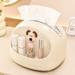 ⁦علبة مناديل بحامل للميك اب والاكسسورات مناسبة لغرف النوم والاطفال والليفنج⁩ - الصورة ⁦10⁩