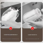 ⁦فرشة كهربائية لتنظيف زجاجات المياة وببرونات الأطفال ب 3 رؤوس مختلفة⁩ - الصورة ⁦8⁩