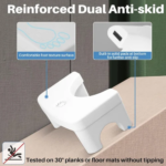 ⁦كرسي تواليت لوضعية مريحة قابل للطي لسهولة التخزين⁩ - الصورة ⁦5⁩