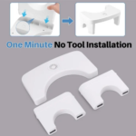 ⁦كرسي تواليت لوضعية مريحة قابل للطي لسهولة التخزين⁩ - الصورة ⁦4⁩